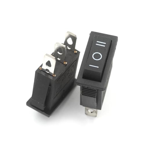 KCD3 Mikroschalter Elektroherd Bratpfanne Bootstyp Kippschalter Schiffstyp 2/3 Fuß 2/3 Gang Power Button Kit 10St(3 Gear black) von LHKQHRDL