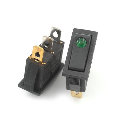 KCD3 Mikroschalter Elektroherd Bratpfanne Bootstyp Kippschalter Schiffstyp 2/3 Fuß 2/3 Gang Power Button Kit 10St(Cat eye green) von LHKQHRDL