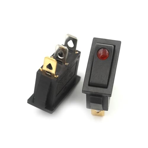 KCD3 Mikroschalter Elektroherd Bratpfanne Bootstyp Kippschalter Schiffstyp 2/3 Fuß 2/3 Gang Power Button Kit 10St(Cat eye red) von LHKQHRDL
