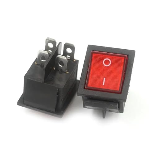 KCD4 Mikroschalter Elektroherd Bratpfanne Bootsgröße Kippschalter Schiffstyp 4/6 Fuß 2/3 Gang Netzschalter Kit 10St(4 Feet 2 Gear red) von LHKQHRDL