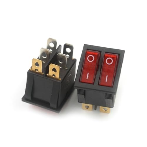 KCD4 Mikroschalter Elektroherd Bratpfanne Bootsgröße Kippschalter Schiffstyp 4/6 Fuß 2/3 Gang Netzschalter Kit 10St(6 Feet 2 Gear 2red) von LHKQHRDL