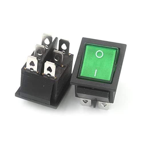 KCD4 Mikroschalter Elektroherd Bratpfanne Bootsgröße Kippschalter Schiffstyp 4/6 Fuß 2/3 Gang Netzschalter Kit 10St(6 Feet 2 Gear green) von LHKQHRDL