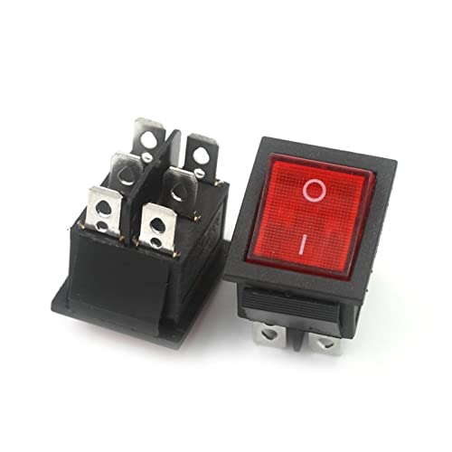 KCD4 Mikroschalter Elektroherd Bratpfanne Bootsgröße Kippschalter Schiffstyp 4/6 Fuß 2/3 Gang Netzschalter Kit 10St(6 Feet 2 Gear red) von LHKQHRDL