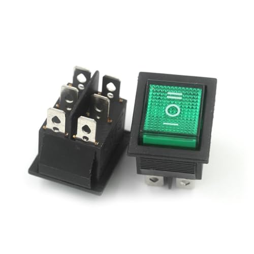 KCD4 Mikroschalter Elektroherd Bratpfanne Bootsgröße Kippschalter Schiffstyp 4/6 Fuß 2/3 Gang Netzschalter Kit 10St(6 Feet 3 Gear green) von LHKQHRDL