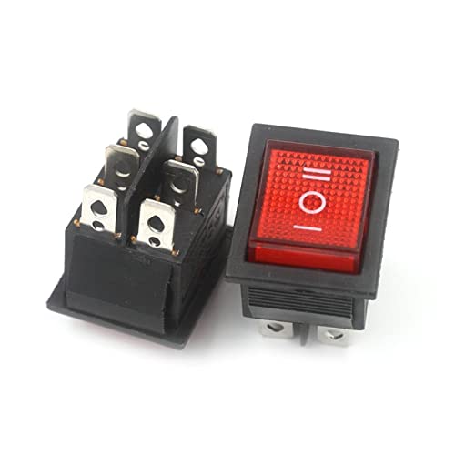 KCD4 Mikroschalter Elektroherd Bratpfanne Bootsgröße Kippschalter Schiffstyp 4/6 Fuß 2/3 Gang Netzschalter Kit 10St(6 Feet 3 Gear red) von LHKQHRDL