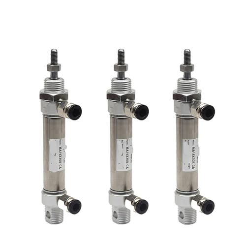 MA20 Pneumatischer Edelstahl-Luftzylinder, Bohrung 20 mm, 10–300 mm Hub, Double Action, Mini-Rundzylinder, 1 Stück(MA20X40S) von LHKQHRDL