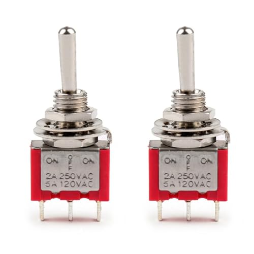 MTS-103 Rot 3Pin 3File 6MM Wippschalter 2A 250V 5A120V Uhr Kippschalter 5St von LHKQHRDL