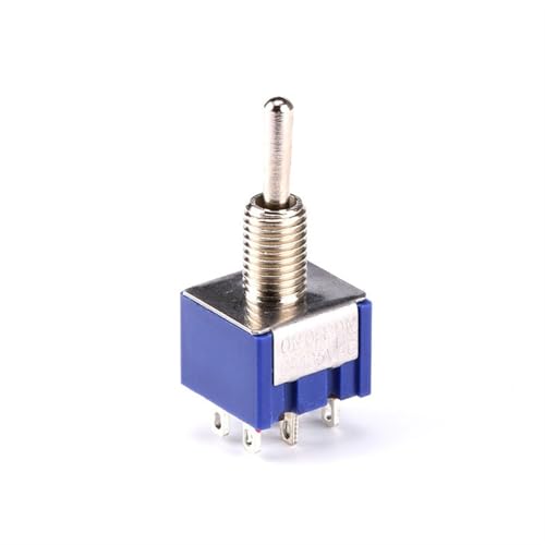 Mini-Kippschalter MTS-203 6-poliger SPDT-Wippschalter EIN-AUS-EIN 125 V/6 A 3 A 250 VAC 10 Stück Mini-Kippschalter MTS-203 6-poliger SPDT-Wippschalter EIN-AUS-EIN 125 V/6 A 3 A 250 VAC 10 Stück von LHKQHRDL