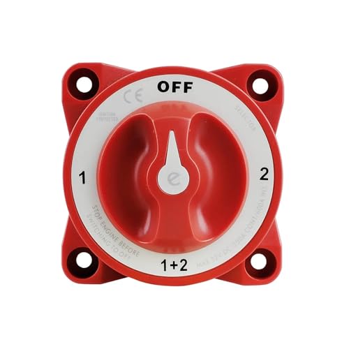 Nachtlicht, 4 Positionen, 32 V, 350 A, doppelter Isolator, Zündung geschützt, Boot, Doppelschalter, Batterieschalter, 1 Stück (350 A M10 nicht Glow) von LHKQHRDL