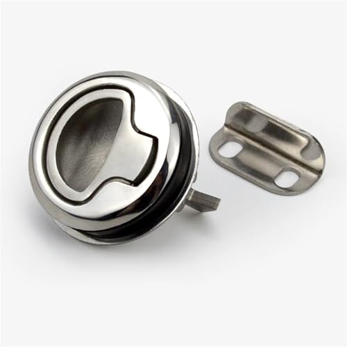 Panel Lock Edelstahl Flush Pull Slam Latch Möbel Griff Lock Knob Auto Toolbox Zubehör Badezimmer Tür Gadget 61,5 MM 1 Stücke(739-2) von LHKQHRDL