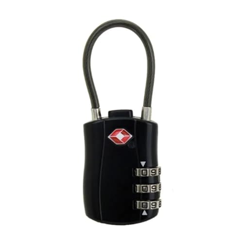 Schlafsaal 4-stellige Zahlenkombination Vorhängeschloss Vorhängeschloss Outdoor Reiseschloss Koffer Gepäck Sicherheit Codeschloss 1St(Black-11) von LHKQHRDL