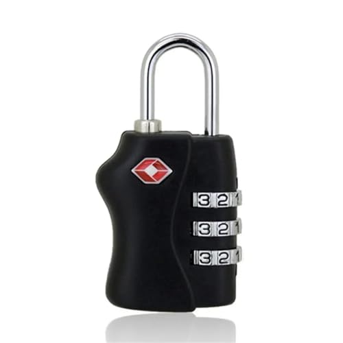 Schlafsaal 4-stellige Zahlenkombination Vorhängeschloss Vorhängeschloss Outdoor Reiseschloss Koffer Gepäck Sicherheit Codeschloss 1St(Black-7) von LHKQHRDL