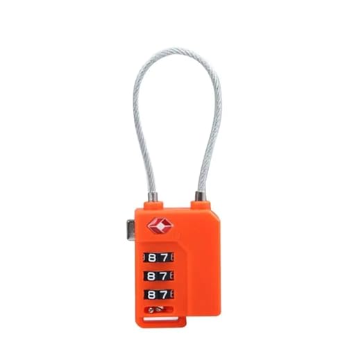 Schlafsaal 4-stellige Zahlenkombination Vorhängeschloss Vorhängeschloss Outdoor Reiseschloss Koffer Gepäck Sicherheit Codeschloss 1St(Orange-6) von LHKQHRDL