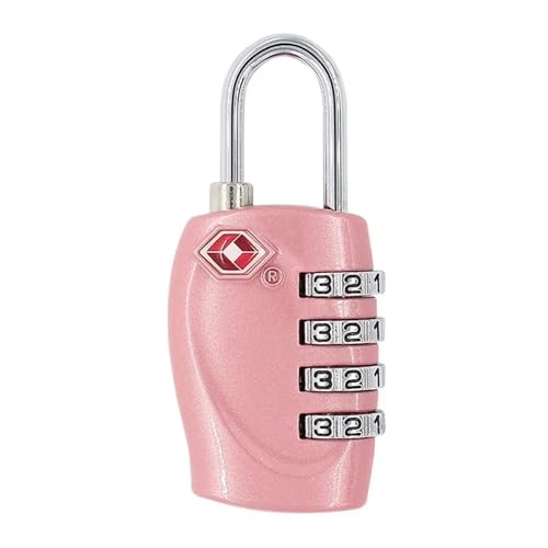 Schlafsaal 4-stellige Zahlenkombination Vorhängeschloss Vorhängeschloss Outdoor Reiseschloss Koffer Gepäck Sicherheit Codeschloss 1St(Pink-5) von LHKQHRDL