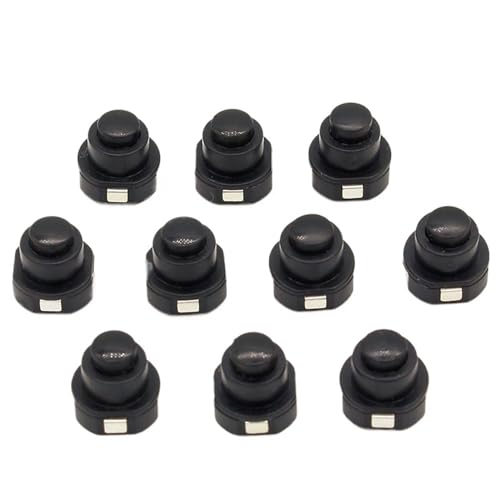 Taschenlampe Teil Runder Druckknopfschalter Schwarz DC 30V 1A 10mm X 10mm (D*H) 20St von LHKQHRDL