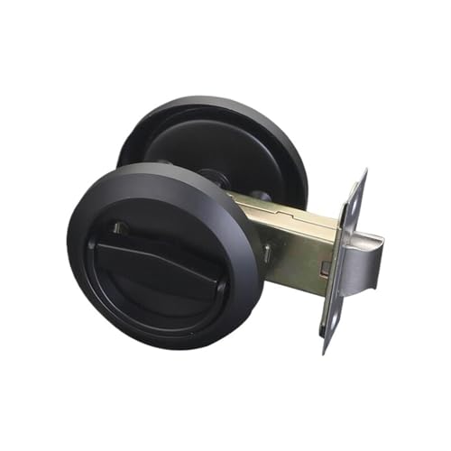 Versteckte Türschlösser Edelstahlgriff Einbauschrank Unsichtbarer Zug Mechanisches Außenschloss for Feuerfeste Hardware 1St(Black Set) von LHKQHRDL