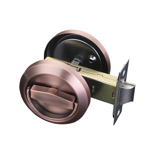 Versteckte Türschlösser Edelstahlgriff Einbauschrank Unsichtbarer Zug Mechanisches Außenschloss for Feuerfeste Hardware 1St(Red Bronze Set) von LHKQHRDL