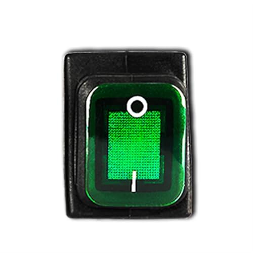 Wippschalter 12V 220V 4 Pin Ein Aus 250V 4Pin 16A 2 Position Wasser 20A DC 24V Rocket 22mm Schalter KCD4 RL2 2X1N 10St(Green Switch) von LHKQHRDL