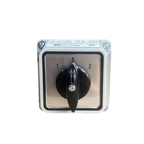 YMW26-20/3M Umschalter mit Drehnocken, Universalschalter, 20 A, 3 Stufen, 3 Positionen, mit Gehäusesteuerung, Dual Power, 1 Stück(Switch with box 01) von LHKQHRDL