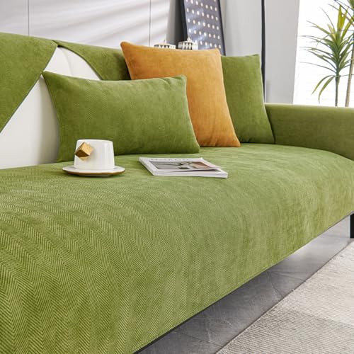 LHKXKKXX Überwurfdecken Für Sofa L Form, Sofaschoner rutschfest Sofa Cover L Shape, Chenille Couchdecke überwurf, Sofa überzug 1/2/3/4 Sitzer Sofabezug, Sofa Schutzdecke Couch überzug,Grün,90 * 70cm LHKXKKXX Überwurfdecken Für Sofa L Form, Sofaschoner rutschfest Sofa Cover L Shape, Chenille Couchdecke überwurf, Sofa überzug 1/2/3/4 Sitzer Sofabezug, Sofa Schutzdecke Couch überzug,Grün,90 * 70cm von LHKXKKXX
