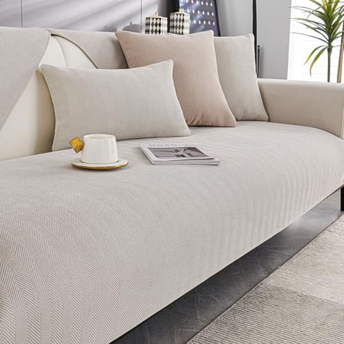 Überwurfdecken Für Sofa L Form, Sofaschoner Rutschfest Sofa Cover L Shape, Chenille Couchdecke überwurf, Sofa überzug 1/2/3/4 Sitzer Sofabezug, Sofa Schutzdecke Couch überzug,Beige,110*210cm Überwurfdecken Für Sofa L Form, Sofaschoner Rutschfest Sofa Cover L Shape, Chenille Couchdecke überwurf, Sofa überzug 1/2/3/4 Sitzer Sofabezug, Sofa Schutzdecke Couch überzug,Beige,110*210cm von LHKXKKXX