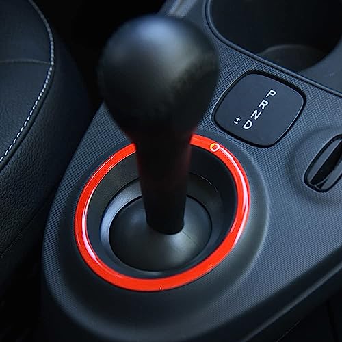 LHMM Auto Schalttafel Dekoration Ring 3D Aufkleber Auto Styling Änderung Zubehör Für Mercedes Smart 453 fortwo forfour,Rot von LHMM