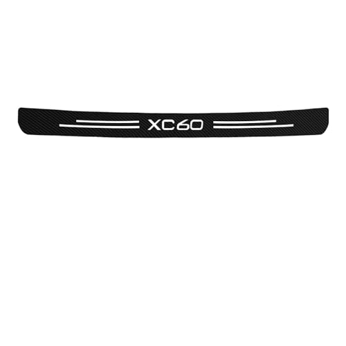 LHMM Carbonfaser Stoßfänger Schutzblech für Volvo XC60 XC 60, Car Rear Bumper Protector Kratzschutz, Abriebfestigkeit Langlebigkeit von LHMM