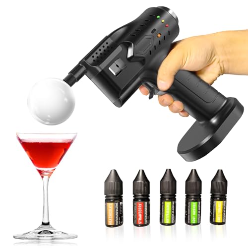 lhmwtwr Hand Smoked Bubble Gun, Cocktail Smoker Kit, Smoke Generator Tool, Smoking Gun, Home Bar, Cocktail Bubble, Smoke Bubble, No Open Flame Required, Multi-Use von LHMWTWR