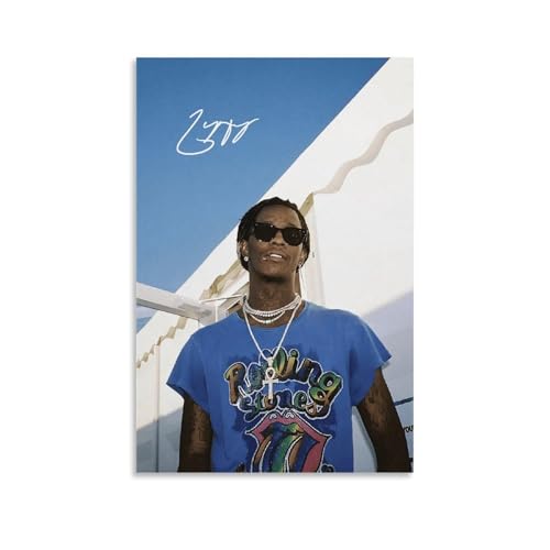 Poster "Young Thug", Vintage-Fotos, Poster, Leinwand, Wandkunst, Dekor, Gemälde für Zuhause, Wohnzimmer, Schlafzimmer, 40 x 60 cm, ungerahmter Stil Poster "Young Thug", Vintage-Fotos, Poster, Leinwand, Wandkunst, Dekor, Gemälde für Zuhause, Wohnzimmer, Schlafzimmer, 40 x 60 cm, ungerahmter Stil von LHOEQD