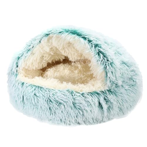 LHOHSRV Katzenbett, Katzennest, Haustierbett Tierbett,Haustier Katzenkopfkissen Katzenkissen Flauschiges Kätzchen Welpen Kuschelbett (Lichtgroen,L) von LHOHSRV