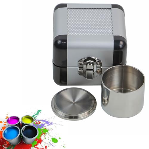LHQYA Edelstahl-Farbpyknometer, 37 Mm/50 Mm/100 Ml Dichtepyknometer Mit Aufbewahrungsbox, Messfehler 1 Mg, Für Farbhilfsstoffe Und Öle von LHQYA