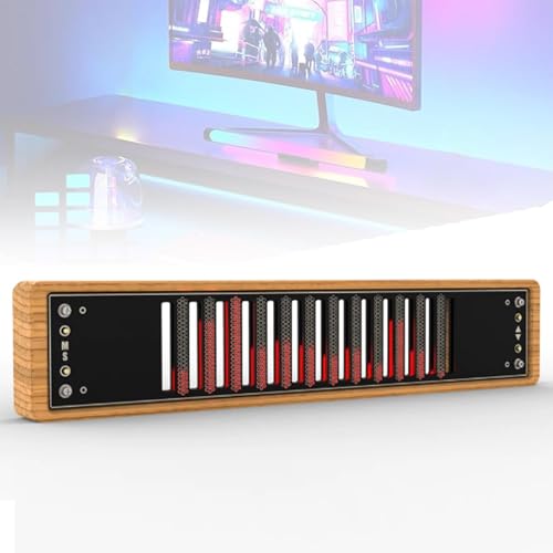 LHQYA Nixie-Röhren-Spektrum-Rhythmuslicht, Musik-Spektrumlicht, Über 10 Farbmodi, Automatische Verstärkungsregelung (AGC), Einstellbare Helligkeit, Für Innendekoration, Partys Und Retro-Cafés von LHQYA