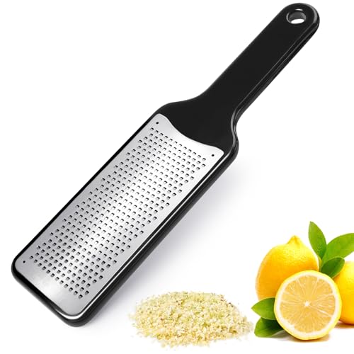 LHS Zitrus-Zitronenschaber, Käsereibe aus Edelstahl, Küchenwerkzeug für Parmesankäse, Ingwer, Knoblauch, Muskatnuss, Schokolade, Obst, spülmaschinenfest LHS Zitrus-Zitronenschaber, Käsereibe aus Edelstahl, Küchenwerkzeug für Parmesankäse, Ingwer, Knoblauch, Muskatnuss, Schokolade, Obst, spülmaschinenfest von LHS