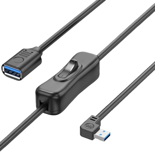 LHSDMOAT USB 3.0-Switch-Kabel 1 m, USB Typ A Stecker auf Buchse 5 Gbps Verlängerungskabel für Datenübertragung mit Ein-/Ausschalter, links 90 Grad LHSDMOAT USB 3.0-Switch-Kabel 1 m, USB Typ A Stecker auf Buchse 5 Gbps Verlängerungskabel für Datenübertragung mit Ein-/Ausschalter, links 90 Grad von LHSDMOAT