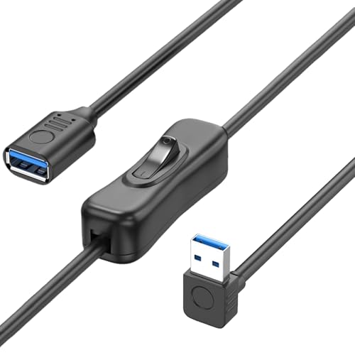 LHSDMOAT USB 3.0-Switch-Kabel 1 m, USB Typ A Stecker auf Buchse 5 Gbps Verlängerungskabel für Datenübertragung mit Ein-/Ausschalter, unten 90 Grad LHSDMOAT USB 3.0-Switch-Kabel 1 m, USB Typ A Stecker auf Buchse 5 Gbps Verlängerungskabel für Datenübertragung mit Ein-/Ausschalter, unten 90 Grad von LHSDMOAT