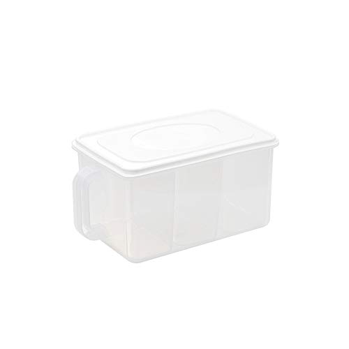 LHTCZZB Drei Aufbewahrungsbehälter mit Handgriffen, Portable Storage-Boxen mit Deckel PP + PE Frischhaltung Obst- und Gemüsekisten Geeignet for Kühlschränke Mikrowellen-Ofen Heizung Lebensmittel Lunch von LHTCZZB