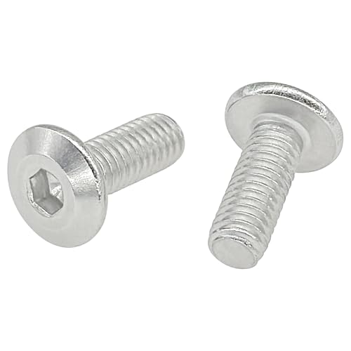 30 Stück Flachkopf-Innensechskantschrauben – 304 Edelstahl Möbelverbindungsschrauben (M6 × 16 mm) von LHUIDDH