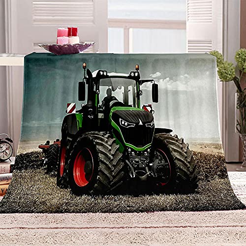 3D Wohndecke Traktor 130x150 cm kuscheldecke Flanell mikrofaser Mikrofaser Weich Warmes Flausch Sofadecke,Für Betten und Sofas von YiLang
