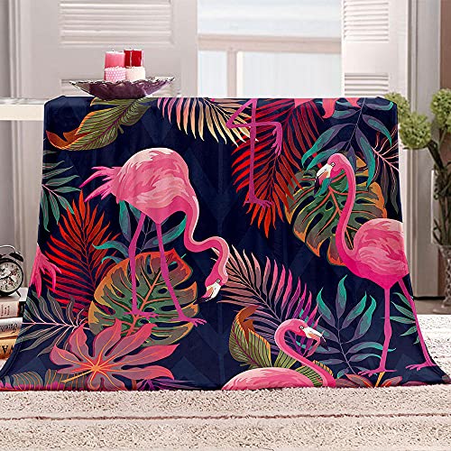 LHUTY Bedding Flanelldecke Flamingo 180x200 cm 3D-Druckdecke kuscheldecke,Sofadecke,Wolldecke,Bettlaken,Wärme und Isolierung Decke,Klimaanlage Decke für Wohn und Schlafräume von LHUTY