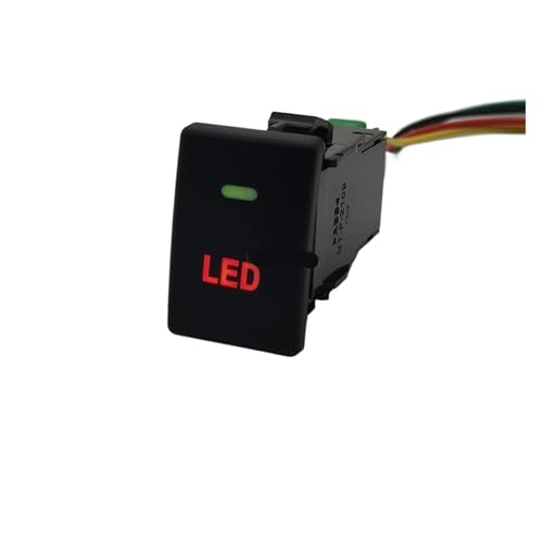 LHVHPKUKAN 1 STÜCK Passend for Isuzu D-MAX Auto LED DRL Licht Auto Nebelscheinwerfer Elektrischer Spiegel Beheizter Druckknopfschalter Umgerüsteter Schalter Mit Kabel(LED) von LHVHPKUKAN