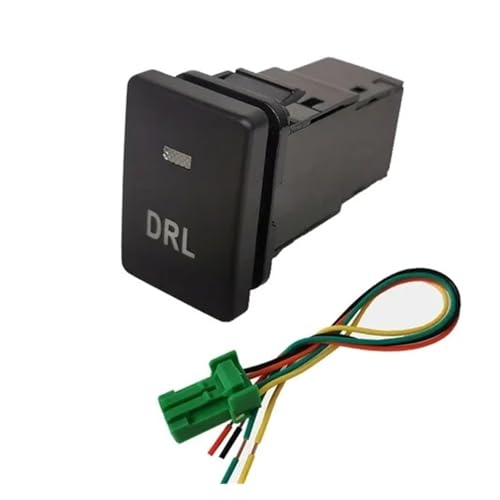 LHVHPKUKAN 1 Stück Schlüsselschalter Auto Orange LED Nebelscheinwerfer Kofferraum Sitzspiegel Heizung Lüfterschalter Druckknopf Passend for Suzuki Jimny 2019 2020 2021(DRL) von LHVHPKUKAN