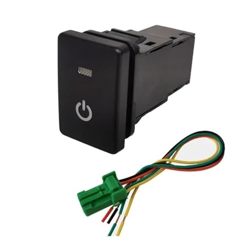 LHVHPKUKAN 1 Stück Schlüsselschalter Auto Orange LED Nebelscheinwerfer Kofferraum Sitzspiegel Heizung Lüfterschalter Druckknopf Passend for Suzuki Jimny 2019 2020 2021(Power) von LHVHPKUKAN