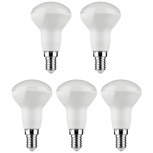 LHW-Licht LED-Leuchtmittel 5er-Set Reflektor R50 4,9W = 40W E14 matt 430 Lumen 2700K warmweiß 120° von LHW-Licht