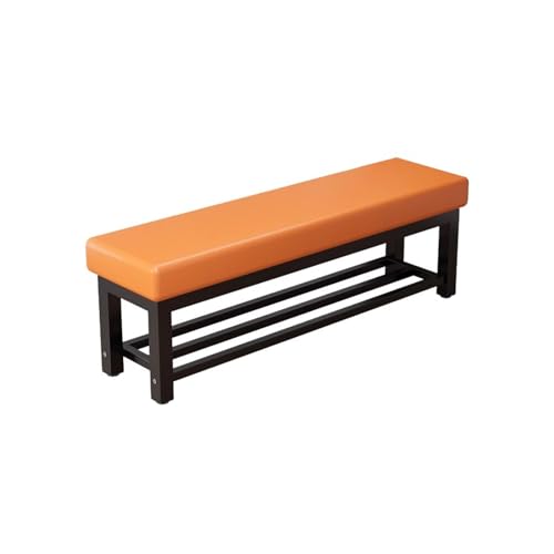 Bettendhocker, kleines Sofa, Schuhwechselhocker for den Hausgebrauch, Ankleidezimmer-Sofahocker (Color : Oranje, CH : 100cm) von LHX