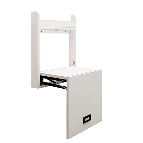 LHX Home Eingang Faltbare Schuhwechselhocker Veranda Wandhocker Unsichtbare Wandhocker Wandhalterung Schuhhocker Wandmontage Massivholz Faltstuhl (Color : White) von LHX