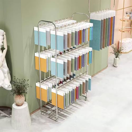 Große Textil-Displays, Tapeten- Und Fenstertönungshalter, Mobiler Stahlregalwagen für Textilien, Tapeten Und Fensterfolien, Perfekt für Zuhause Oder Werkstatt(150*40*180cm/59*15.7*71in) von LHXLSH