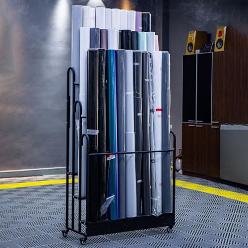 Großes Textil-Stoffrollen-Aufbewahrungsregal, für Tapeten, Fensterfolien Und Medien-Stoffspulen, Platzsparende Lösung für Rollen Und Materialien von LHXLSH
