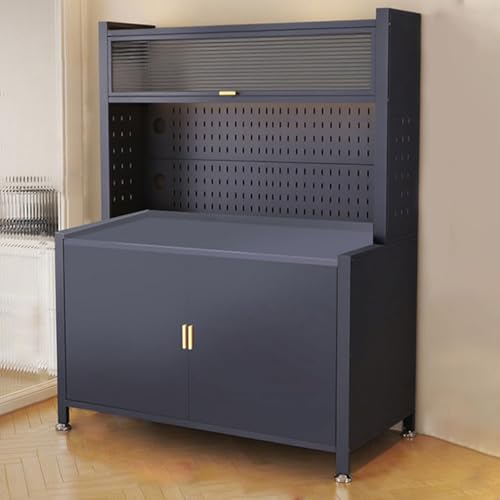LHXLSH Breit Mit Stauraum, Mehrzweckschrank, Vorratsschrank Küche, Flurschrank, Sideboard Mit 1 Großen Schublade, Vorratsschrank Küche Anti-Kipp-Design(Black,60cm/23.6in) von LHXLSH