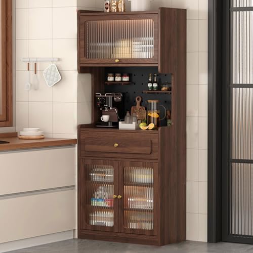 LHXLSH Küchenschrank Highboard, Mehrzweckschrank, Küchenschrank Buffetschrank Mit Arbeitsplatte, Für Küche Wohnzimmer Esszimmer, Sideboard Mit 1 Großen Schublade(Brown,60cm/23.6in) von LHXLSH