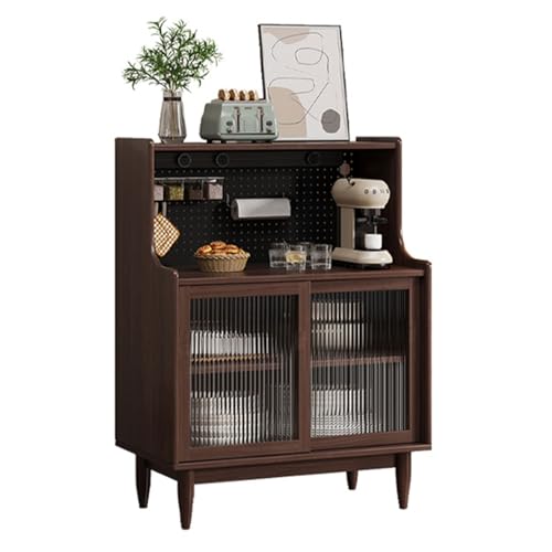LHXLSH Mehrzweckschrank, Freistehender Küchenschrank für Die Küche, Mit Verstellbarem Regal, Mehrzweckschrank, für KücheWohnzimmer,Schlafzimmer,Esszimmer,Garage(Black,60cm/23.6in) von LHXLSH